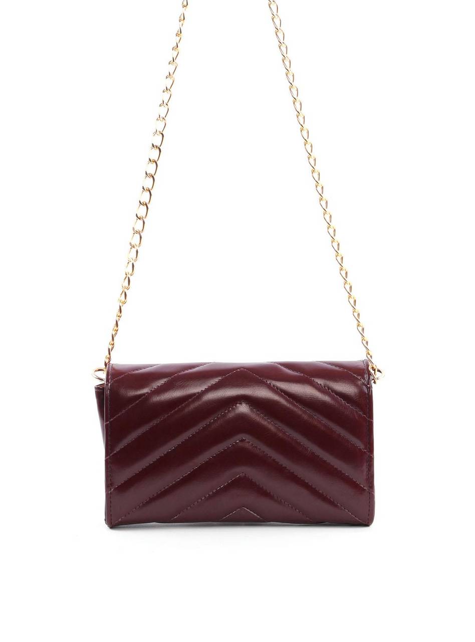 Bolsa Clutch Transversal em Matelassê - Vinho BSI-6424 - VI