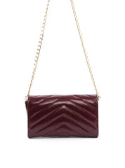 Bolsa Clutch Transversal em Matelassê - Vinho BSI-6424 - VI