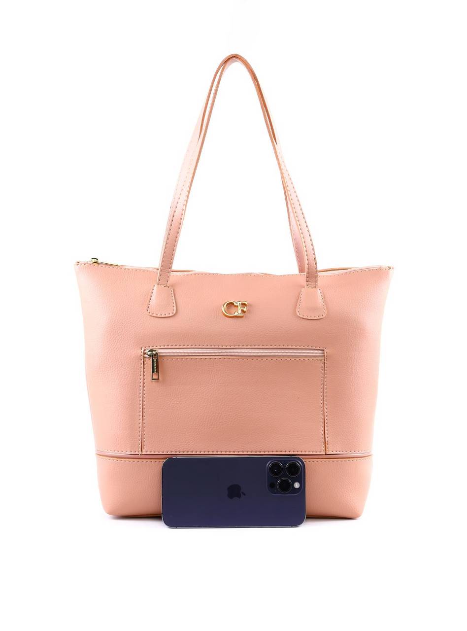 Bolsa Shopper Tiracolo com Frizo - Nude BSI-6373 - NU