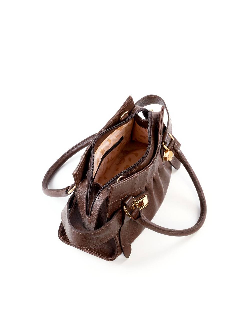 Bolsa Tote Média com Drapeado e Fecho Decorativo BSI-6492 - CA