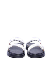 Sandália Feminina Flatform com Tiras Meia Cana - Prata SDI-11682 - PT