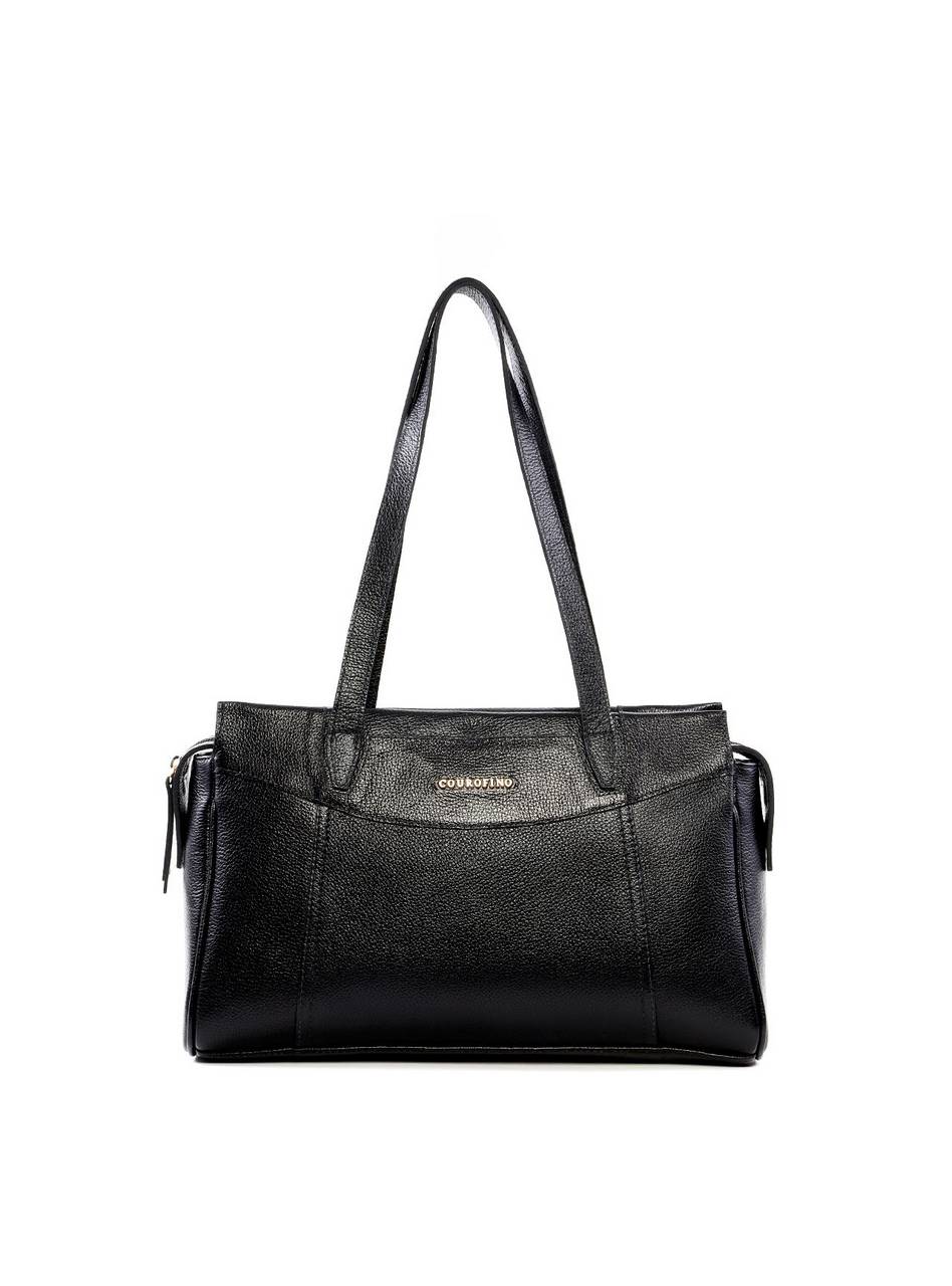 Bolsa Tote Média com Recortes - Preta BSI-6453 - PR