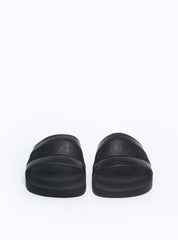Sandália Masculina Chinelão Couro Rosto Largo Preta SDI-11272 - PR