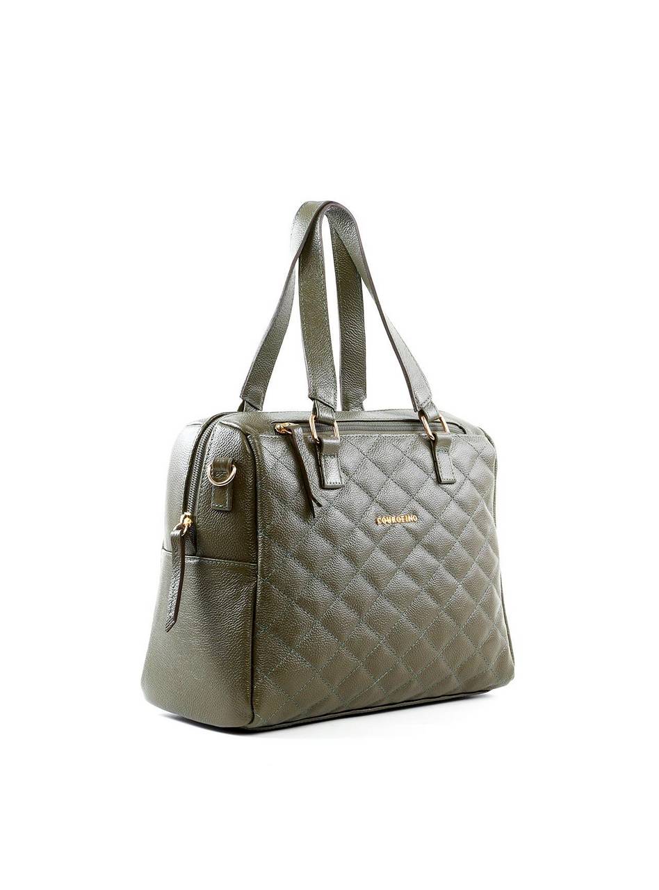Bolsa Tote Arredondada em Matelasse - Verde BSI-6431 - VD