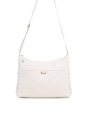 Bolsa Hobo Transversal em Tressê - Branca BSI-6123 - BR