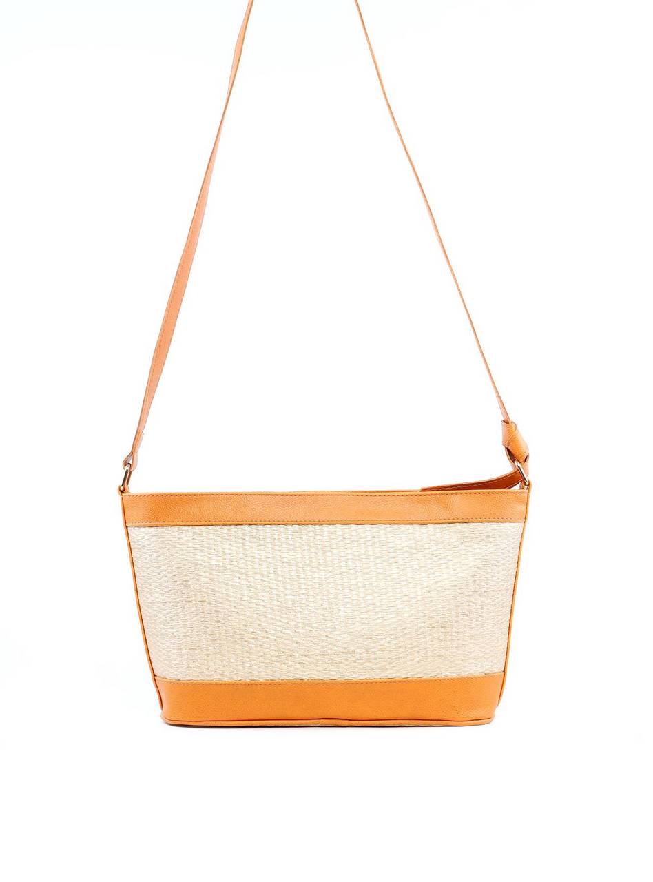 Bolsa Tote Palha com Alça Transversal - Mostarda BSI-6235 - MT