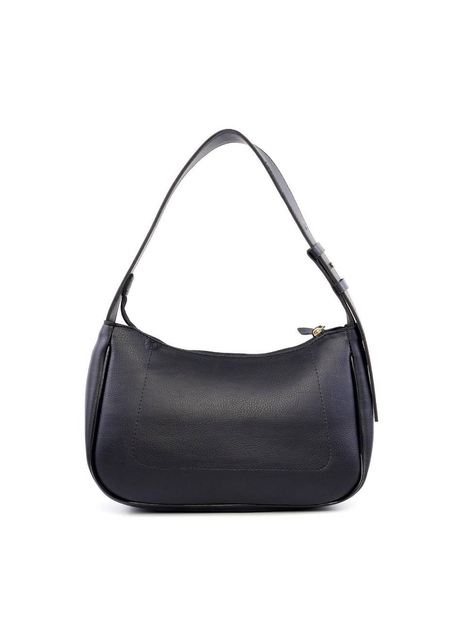 Bolsa Hobo de Mão com Costuras - Preta BSI-6203 - PR