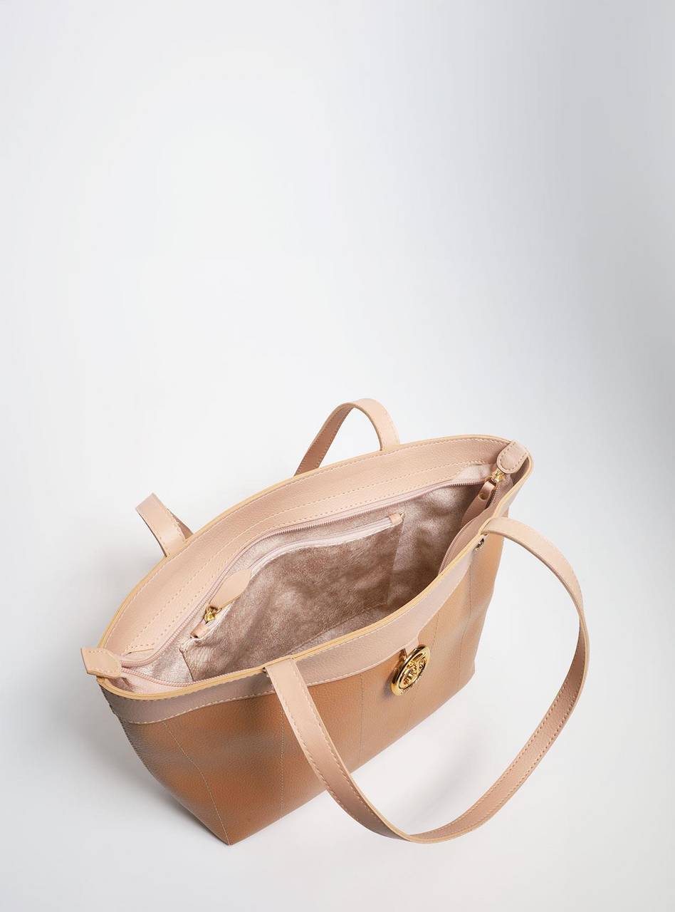 Bolsa Tote Grande Tiracolo Nude BSI-5836 - NU