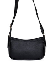 Bolsa Hobo Transversal com Bag Charm - Preta BSI-5977 - PR