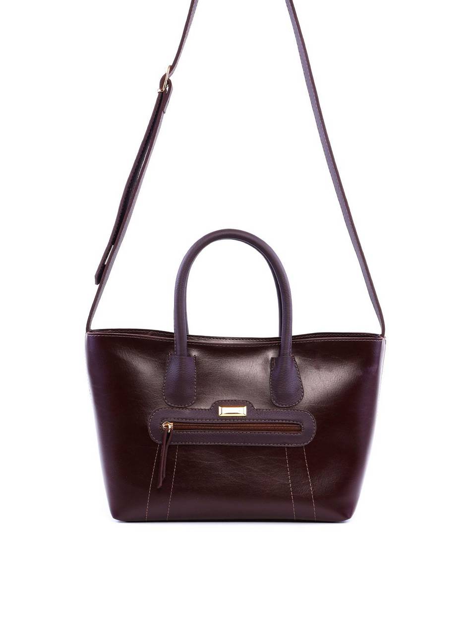 Bolsa Tote de Mão com Costuras - Cacau BSI-6131 - CA