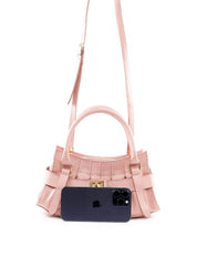 Bolsa Tote Média com Drapeado e Fecho Decorativo BSI-6492 - NU