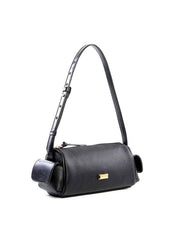 Bolsa Baguete Pequena com Bolsos Laterais - Preta BSI-6447 - PR