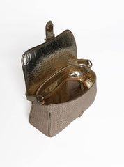 Bolsa Satchel de Mão em Palha Ouro BSI-5986 - AU