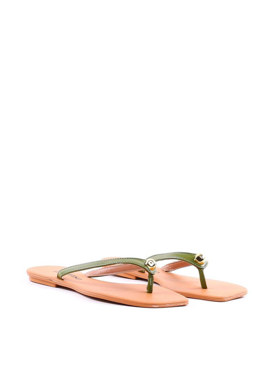 Rasteira de Dedo com Tiras Finas - Verde SDI-12071 - VD