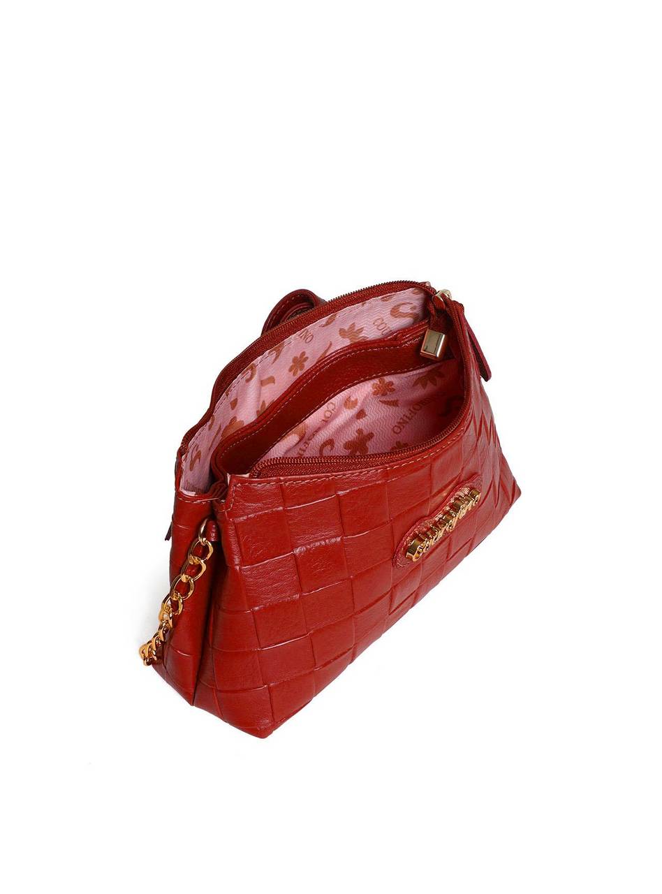 Bolsa Clutch Pequena Transversal Vermelha BSI-5753 - VE
