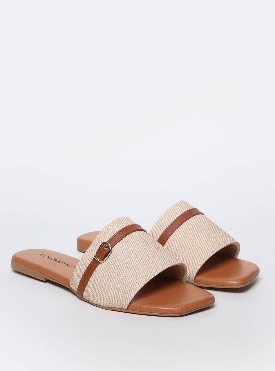 Sandália Feminina Rasteira Slide Castor SDI-11543 - CS
