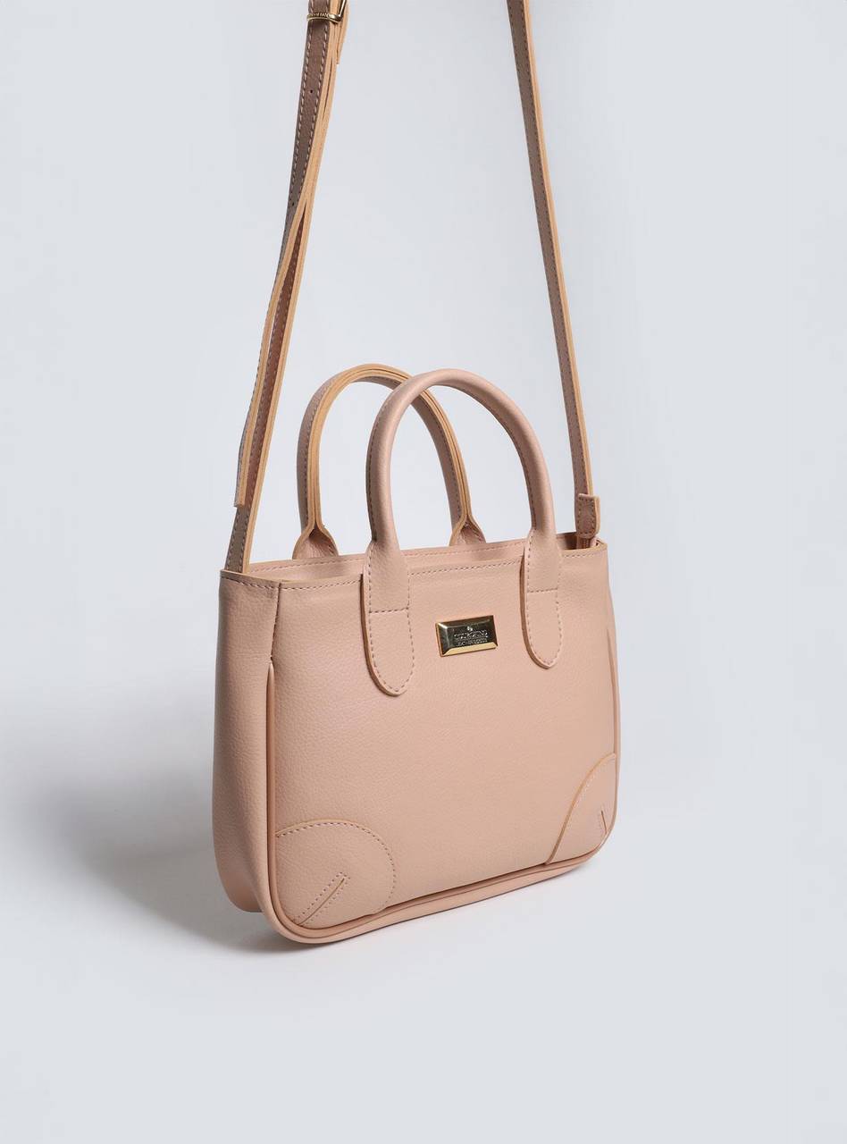 Bolsa Tote de Mão Média Transversal Nude BSI-5845 - NU