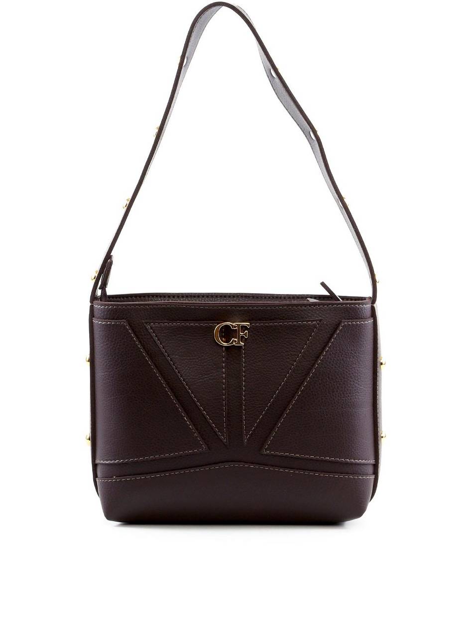 Bolsa Tote Média com Costura e Esferas - Cacau BSI-6410 - CA