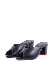 Tamanco Peep Toe com Salto Bloco - Preta SDI-12022 - PR