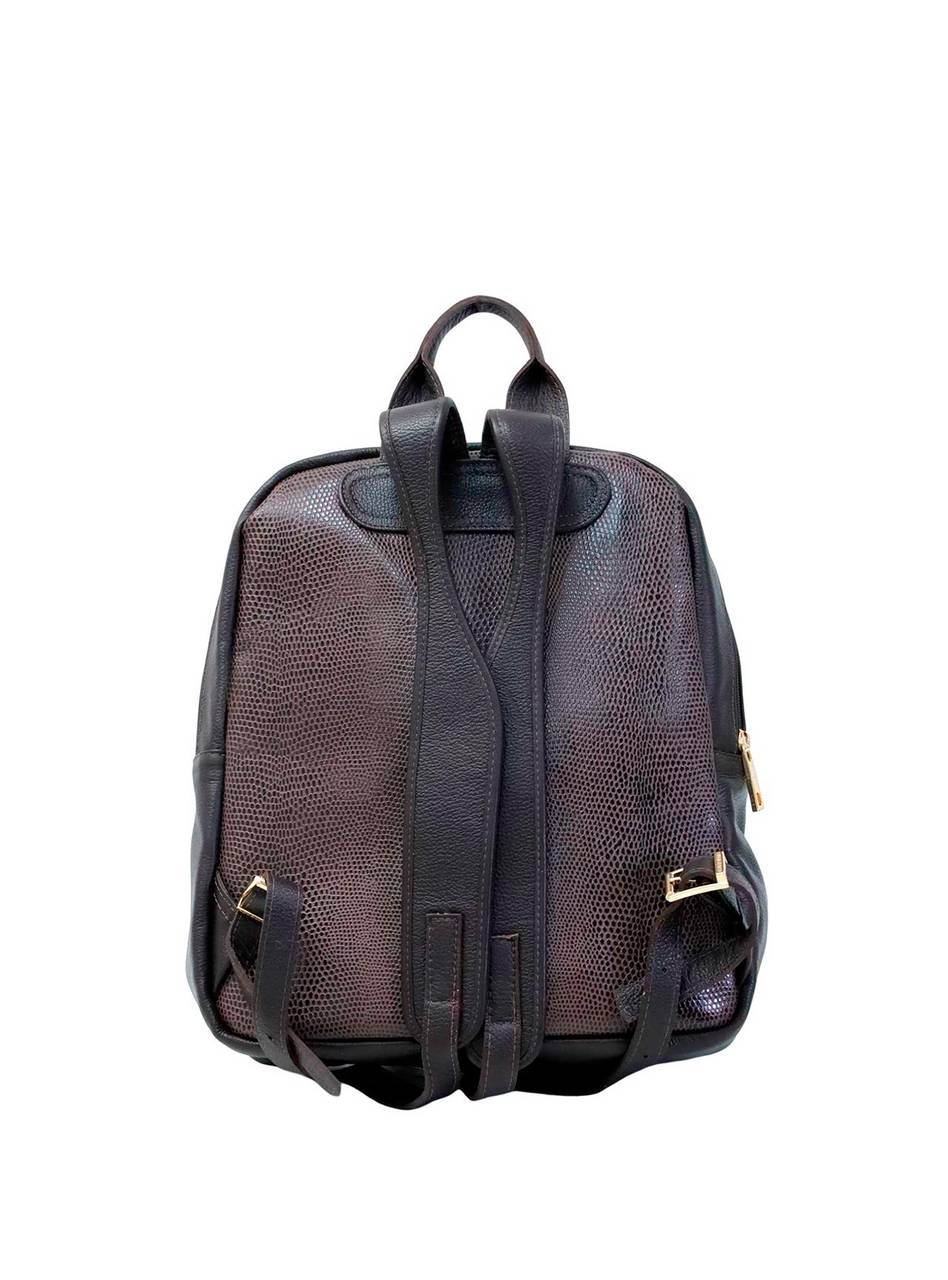 Mochila Casual Grande Duas Divisórias Bolso Frontal Couro Cacau MEI-425 - CA