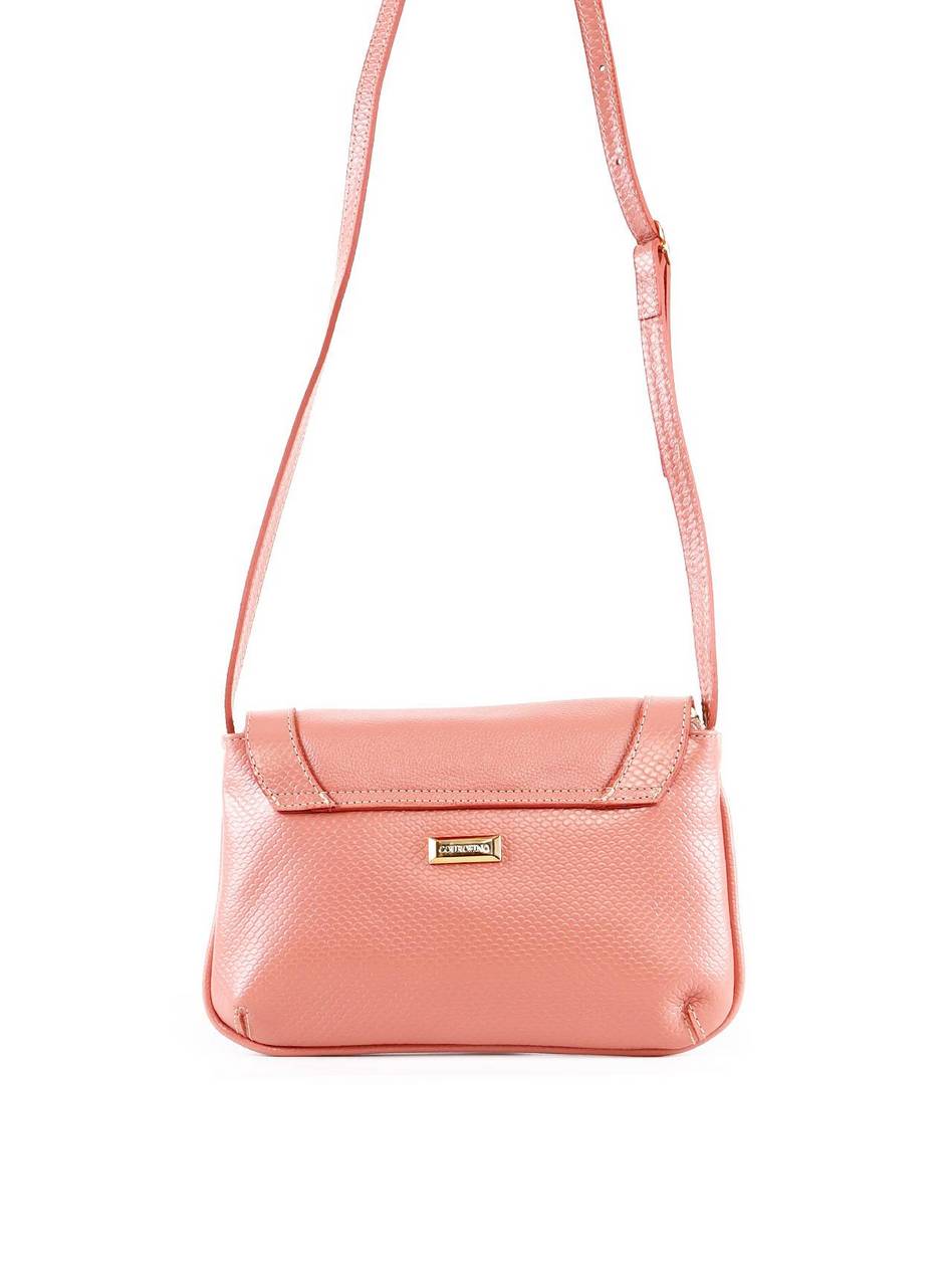 Bolsa Satchel Transversal com Fecho Giratório - Nude BSI-6356 - NU