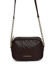 Bolsa Bag Couro Pequena Tiracolo Corrente Cacau BSI-5965 - CA