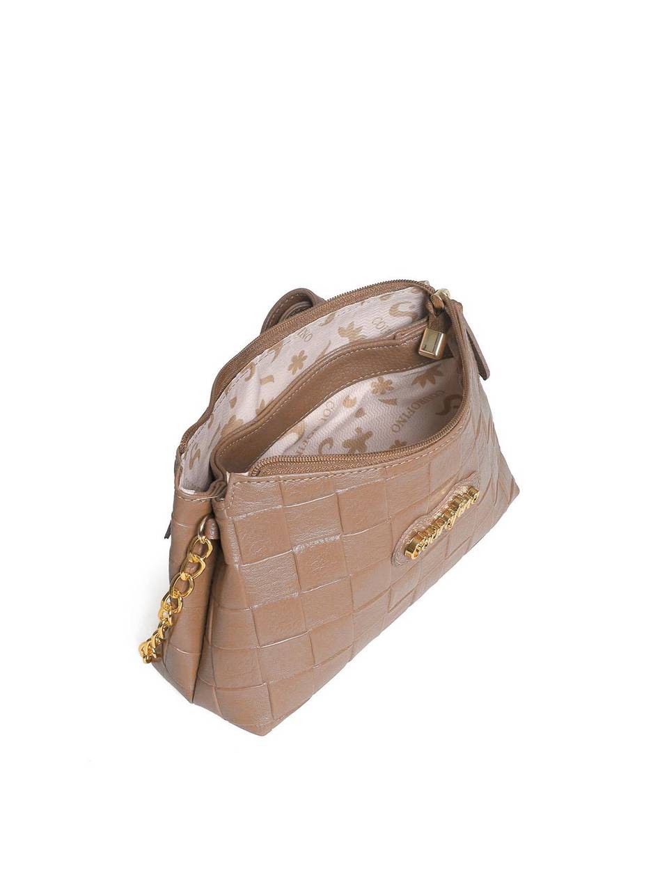 Bolsa Clutch Pequena Transversal Nude BSI-5753 - NU