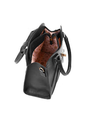 Bolsa Tote Detalhe Costura Frontal Alça Dupla - Preta BSI-6379 - PR