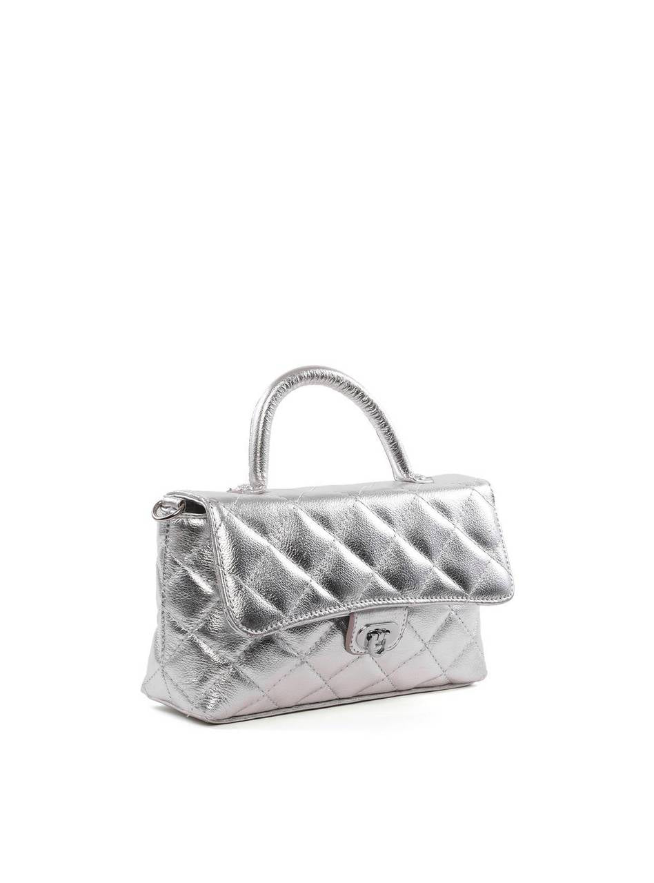 Bolsa Satchel Pequena com Matelassê e Fecho Giratório BSI-6505 - PT