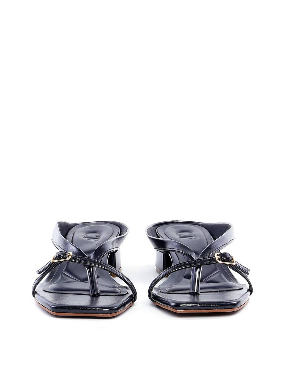 Tamanco Feminino Salto Bloco Baixo com Fivela - Preta SDI-11839 - PR