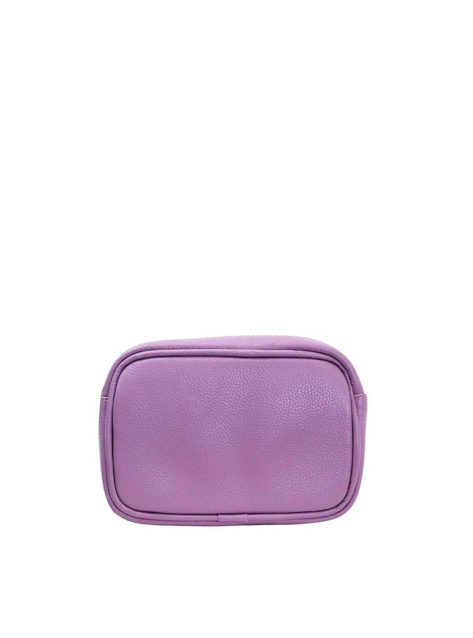 Bolsa Clutch Couro Pequena Transversal Ziper Lilás BSI-5677 - LI
