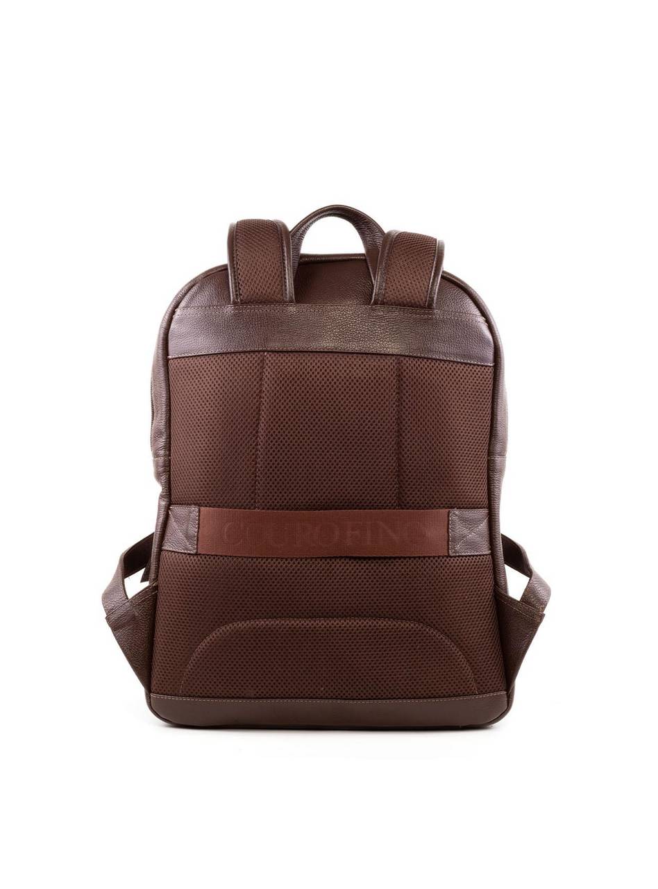 Mochila Executiva com Bolso Frontal em Couro - Cacau MEI-460 - CA