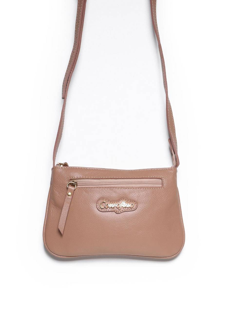 Bolsa Clutch Pequena Puxador Tiras Nude BSI-4089 - NU