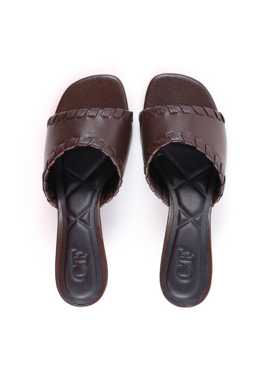 Tamanco Anabela com Desponto Whipstitch - Cacau SDI-12126 - CA