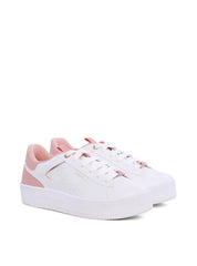 Tênis Feminino Casual Branco e Rosa em Sintético SP- 11850 - RS