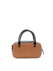 Bolsa Baú Pequena com Mix de Materiais BSI-6499 - PR