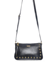 Bolsa Clutch Couro Pequena Transversal Preta BSI-5873 - PR