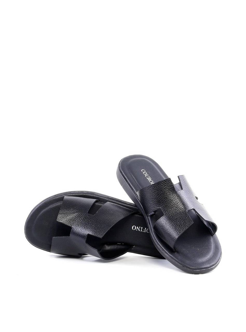Chinelo Masculino com Recorte H - Preta SDI-12155 - PR