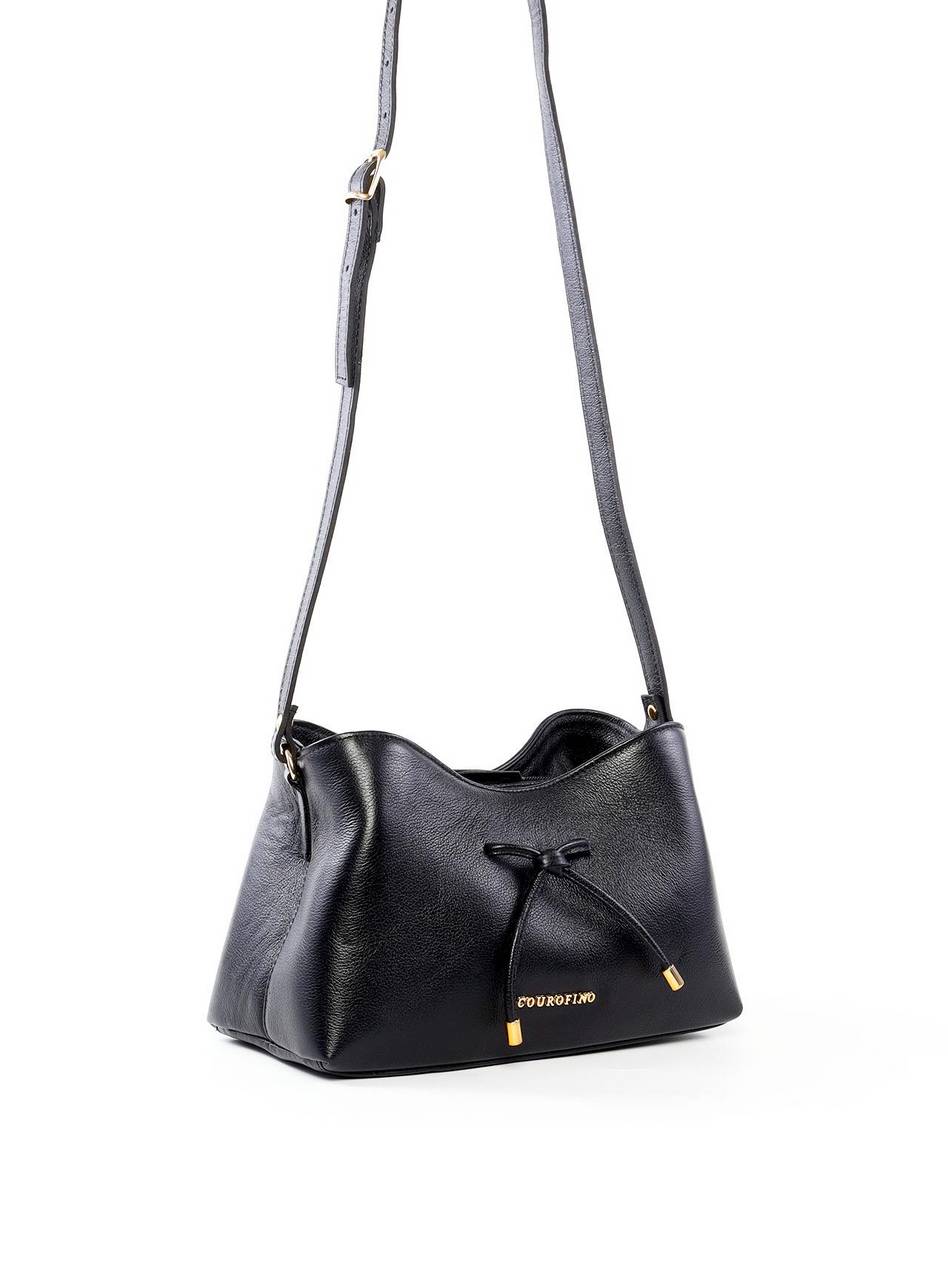 Bolsa Tote Pequena com Cordão - Preta BSI-6469 - PR