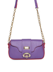 Bolsa Saddle com Alça Transversal em Corrente - Roxo BSI-5584 - RO