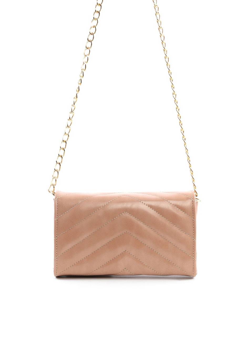 Bolsa Clutch Transversal em Matelassê - Nude BSI-6424 - NU