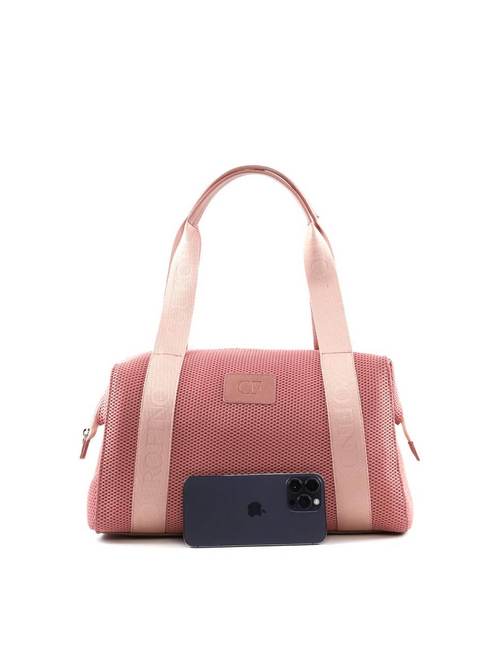Bolsa Baú em Tela com Fita na Alça - Rosa BSI-6400 - RS