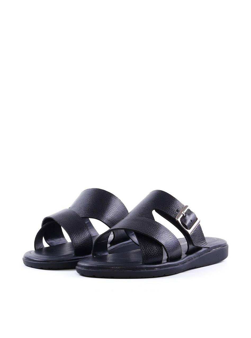 Chinelo Slide Masculino com Tiras Cruzadas - Preta SDI-12082 - PR
