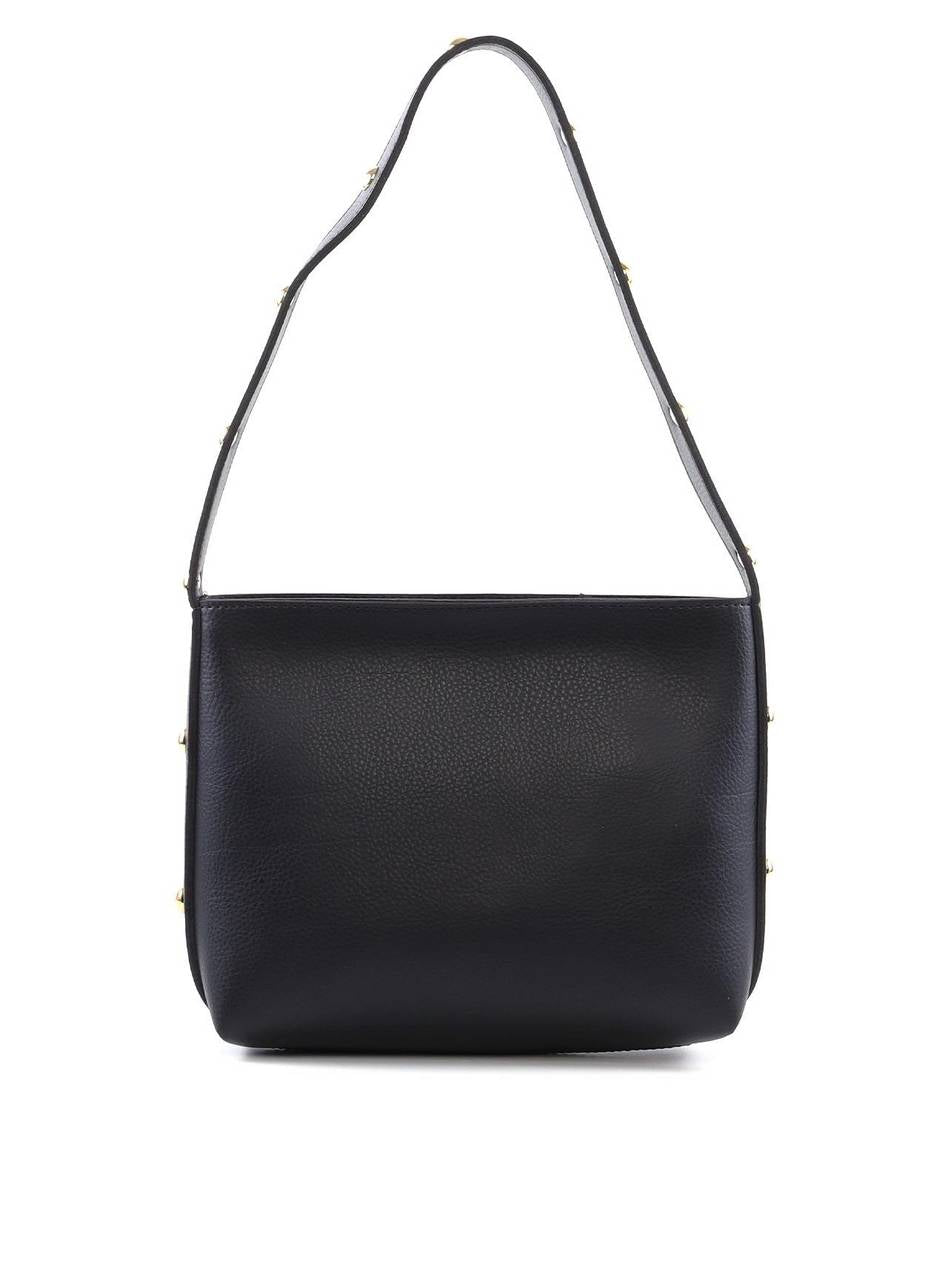 Bolsa Tote Média com Costura e Esferas Douradas - Preto BSI-6410 - PR