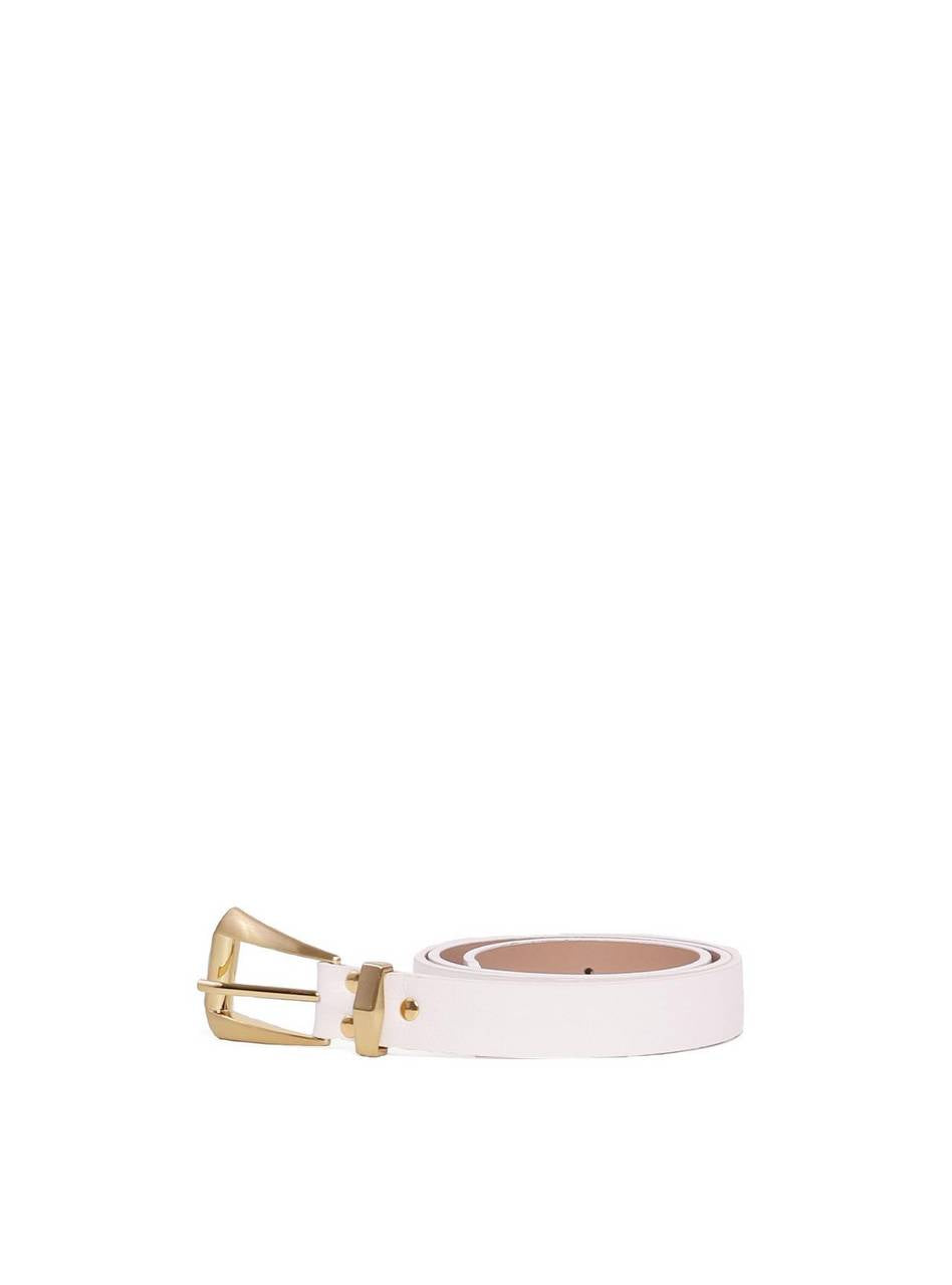 Cinto Feminino Fivela Grande em Couro - Branca CTI-1005 - BR