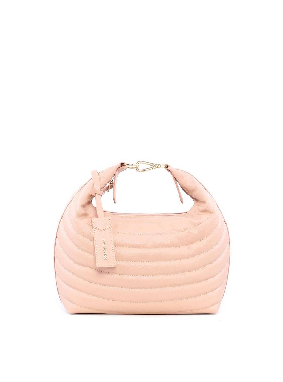 Bolsa Hobo em Matelassê com Fecho Mosquetão - Nude BSI-6217 - NU