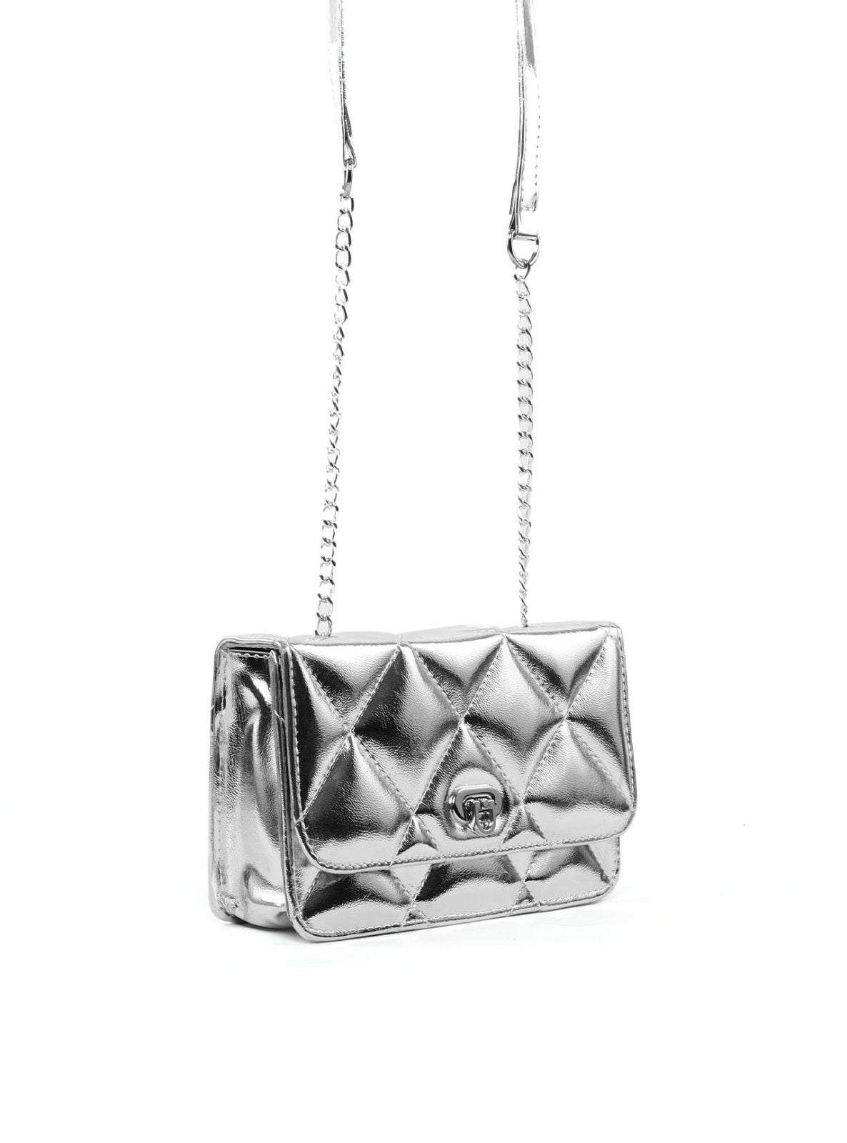 Bolsa Satchel Pequena Transversal com Matelassê BSI-6522 - PT