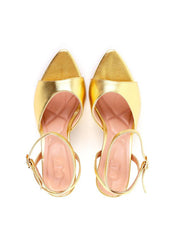 Sandália Anabela Bico Fino - Ouro BSI-11924 - AU