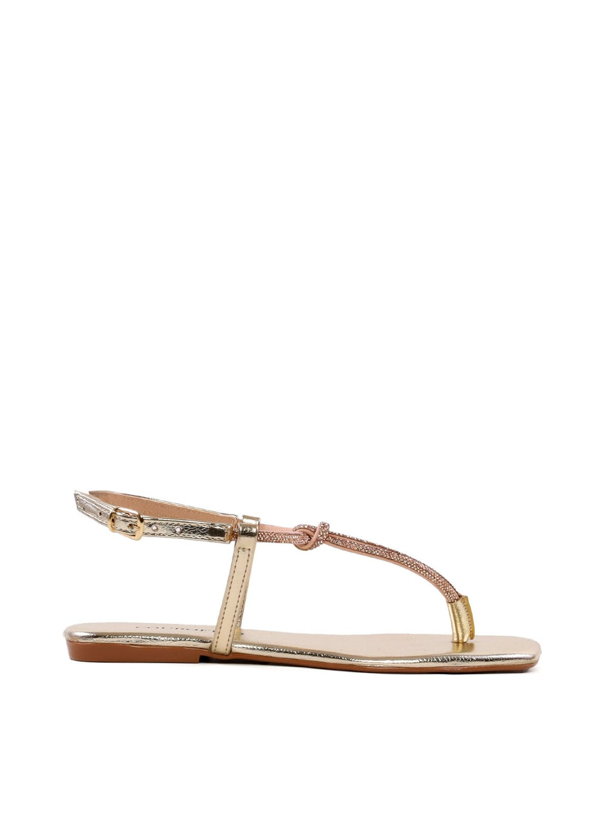 Rasteira com Strass e Amarração por Fivela SDI-12230 - AU