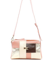 Bolsa Tote Retangular com Retalhos - Nude BSI-6266 - NU